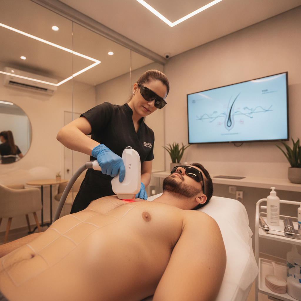 Depilação a Laser Masculina em Goiânia: Áreas e Dicas