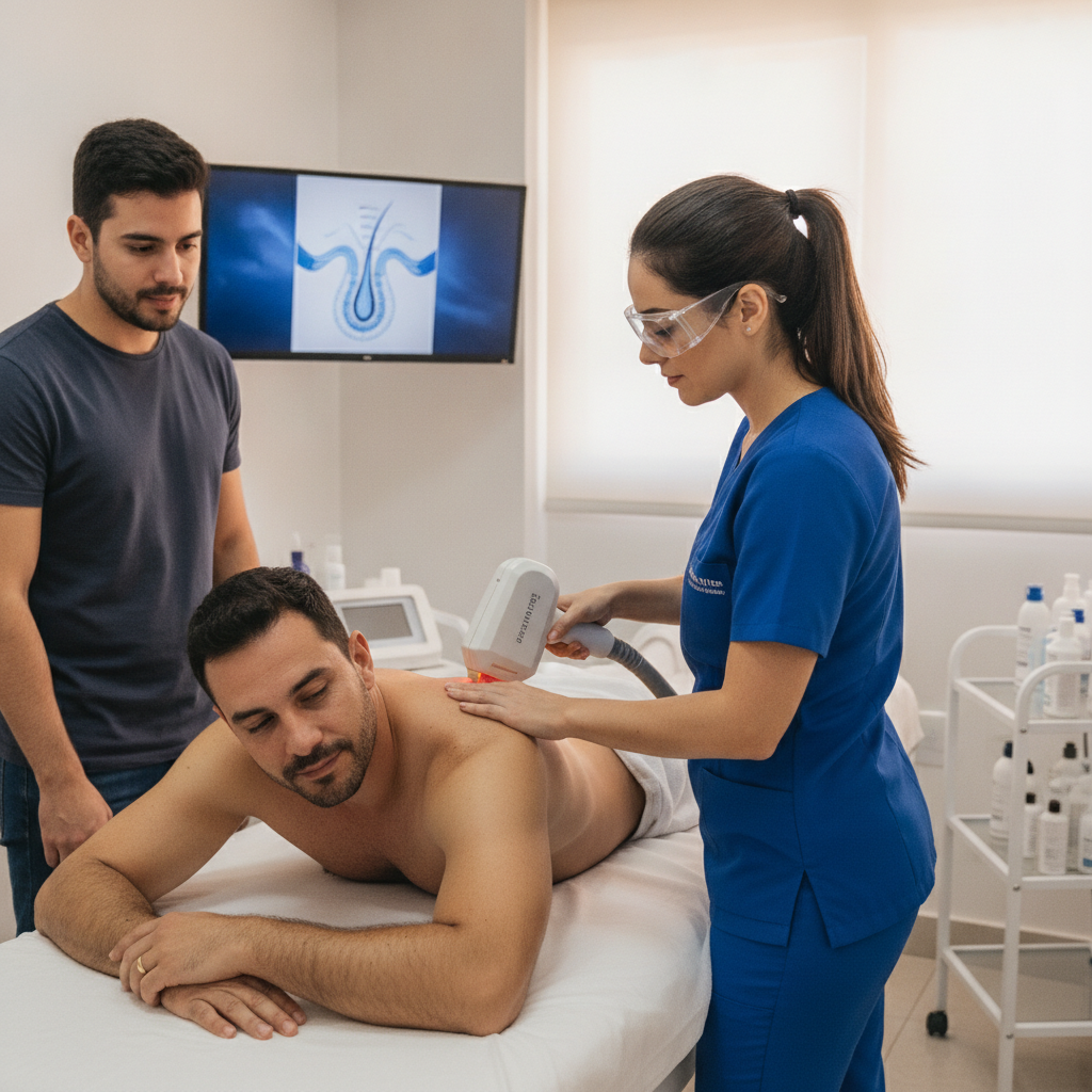 Depilação a Laser Masculina em Goiânia: Dói? O Que Esperar
