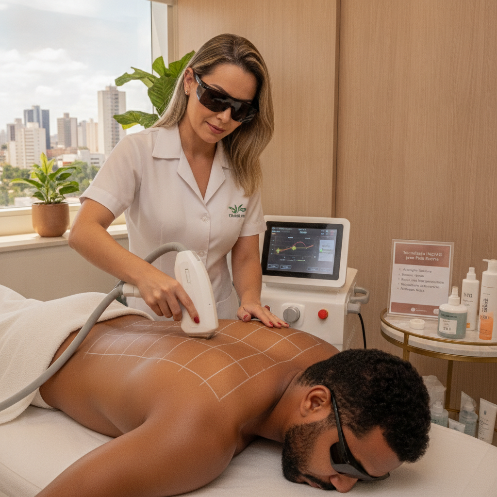 Depilação a Laser Masculina em Pele Escura em Goiânia