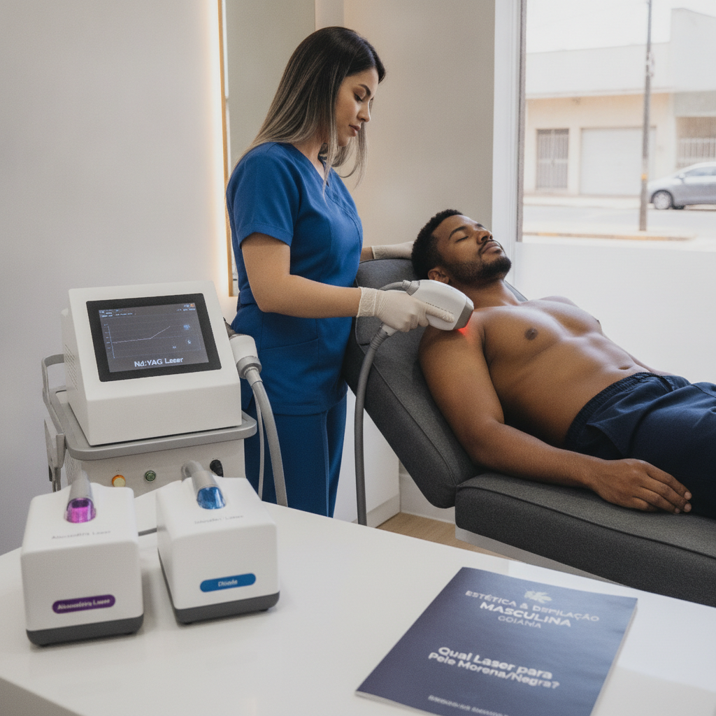 Depilação a Laser Masculina em Pele Escura em Goiânia