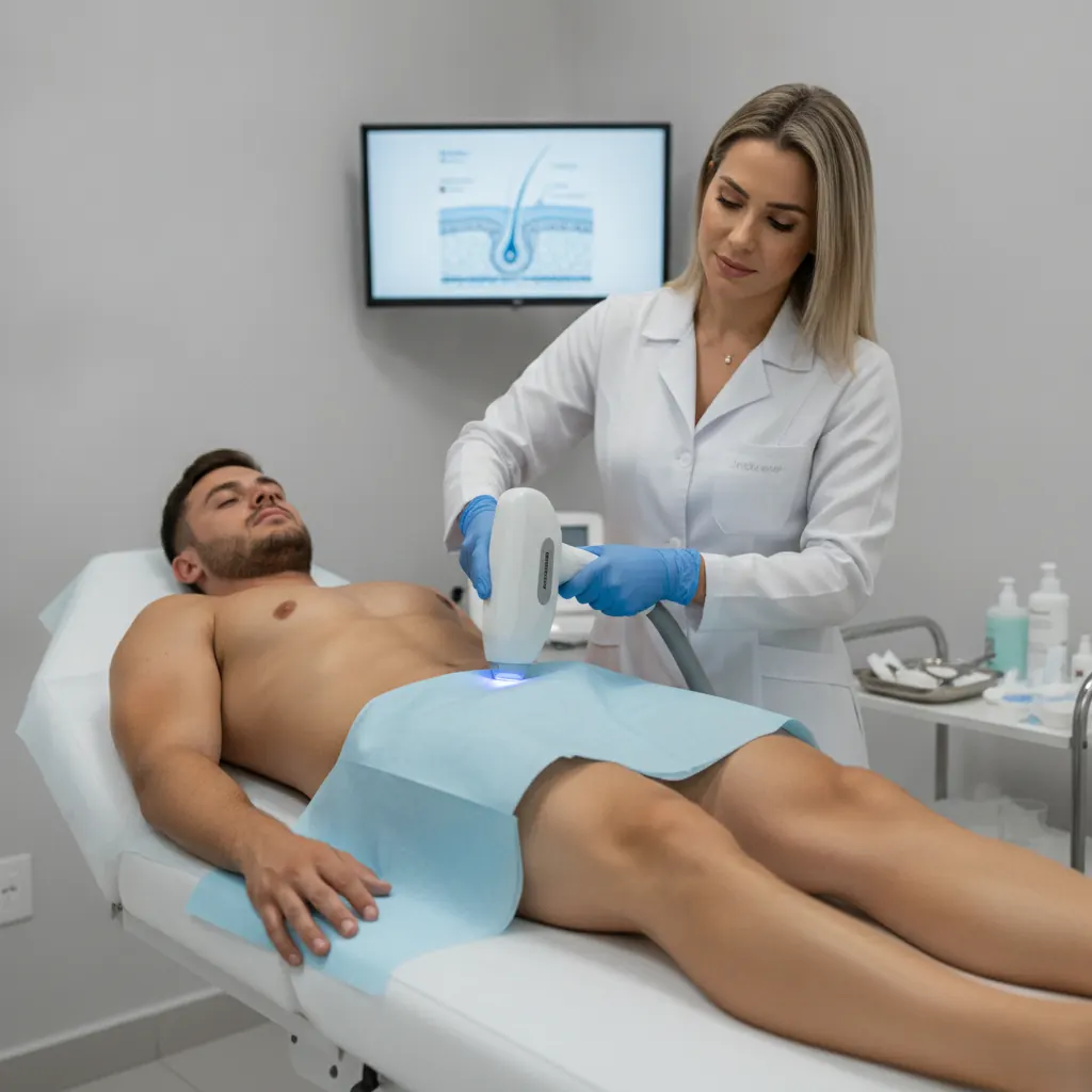 Depilação a Laser Masculina Íntima Total em Goiânia