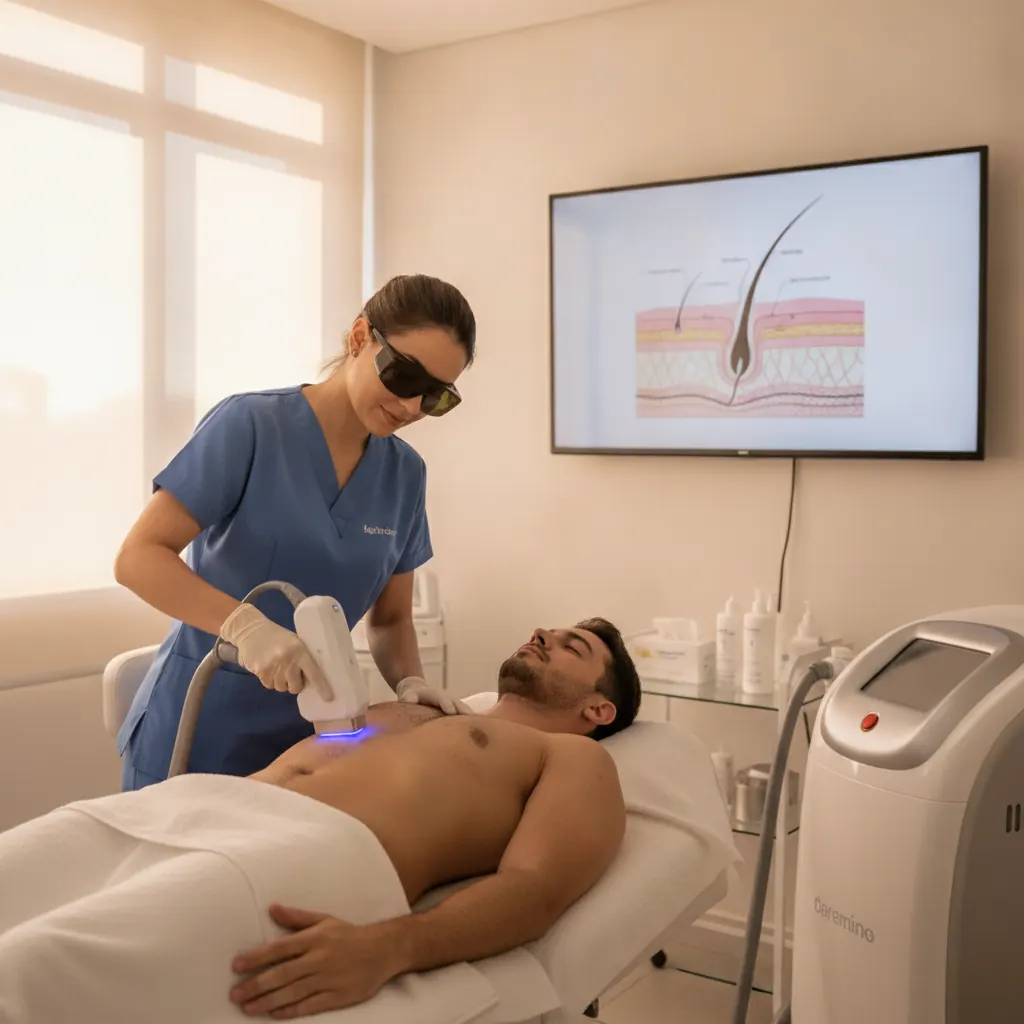 Depilação a Laser Masculina no Abdômen em Goiânia