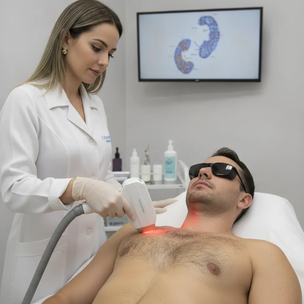 Depilação a Laser Masculina no Peito em Goiânia: Pelos Duros ou Pele Sensível