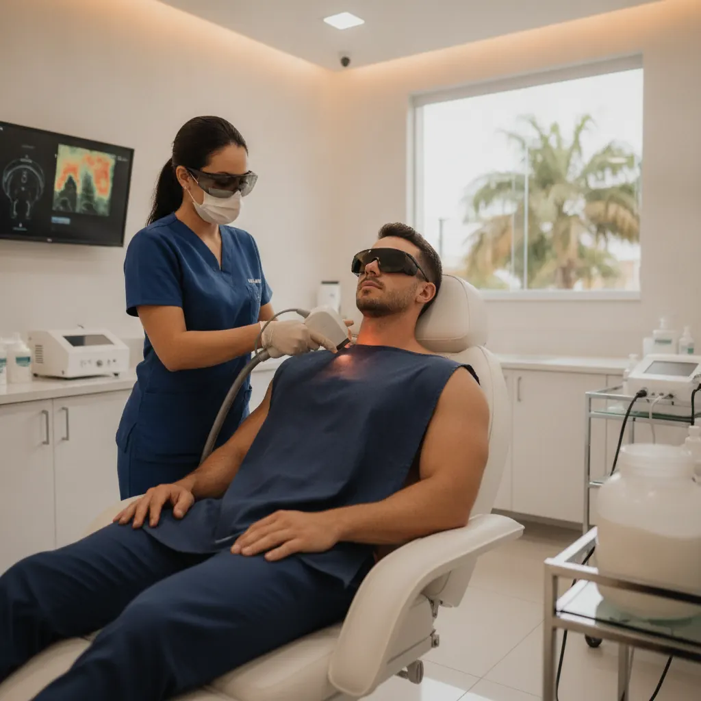 Depilação a Laser Masculina nos Ombros e Pescoço em Goiânia