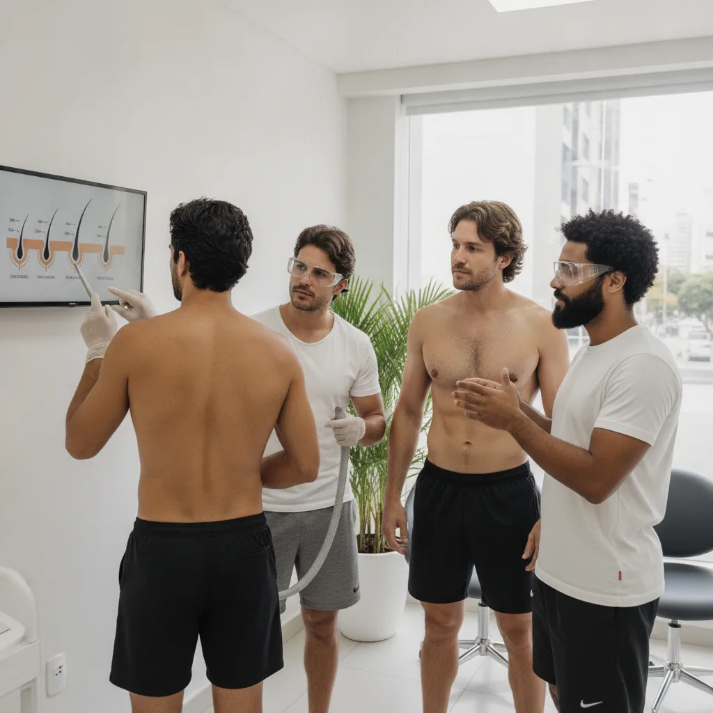 Depilação a Laser Masculina Segura para Todo Tipo de Pelo em Goiânia