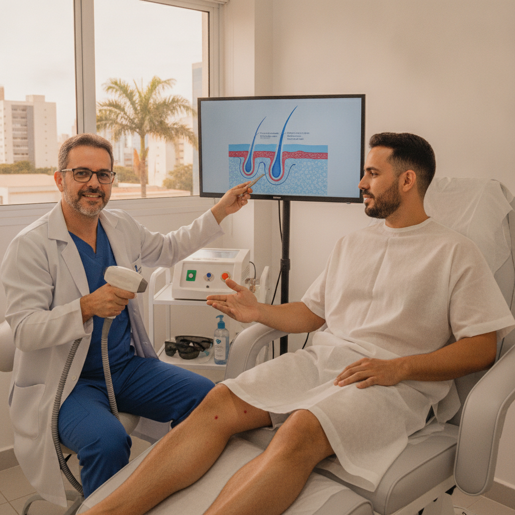 Depilação Laser ou Cera Masculina em Goiânia: Qual Escolher?