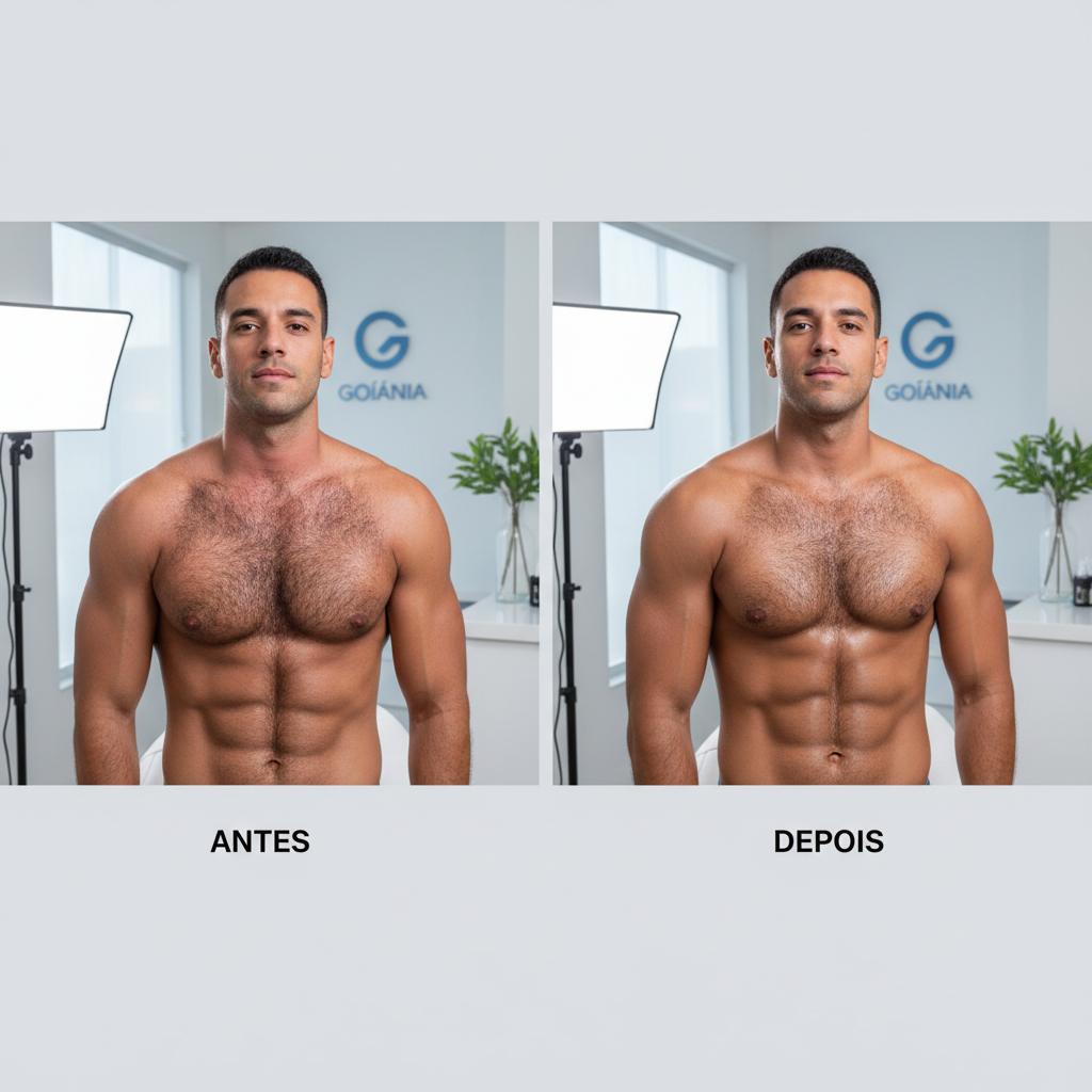 Depilação Masculina Antes e Depois: Resultados Goiânia