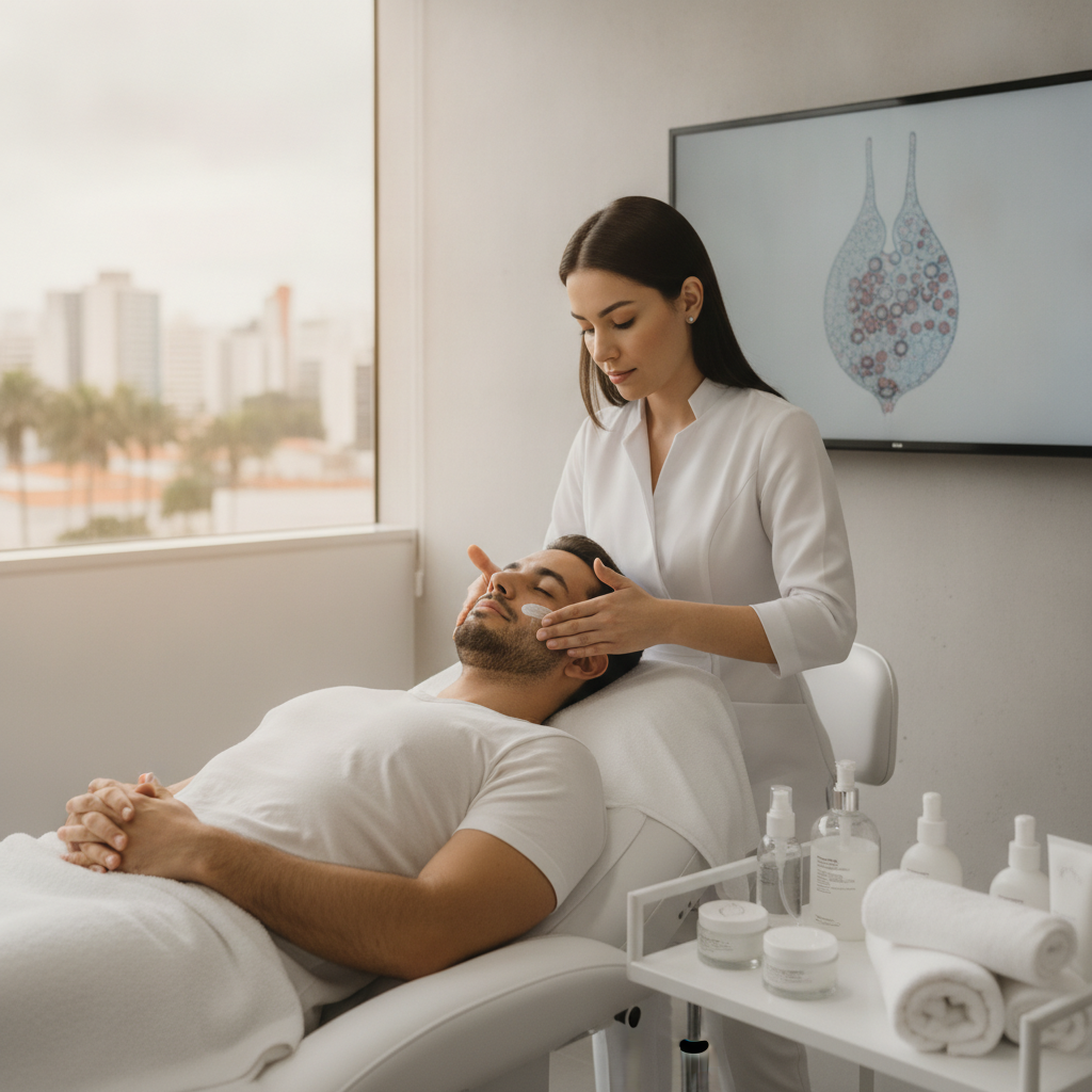 Hidratação Facial Masculina em Goiânia: O Que É e Benefícios