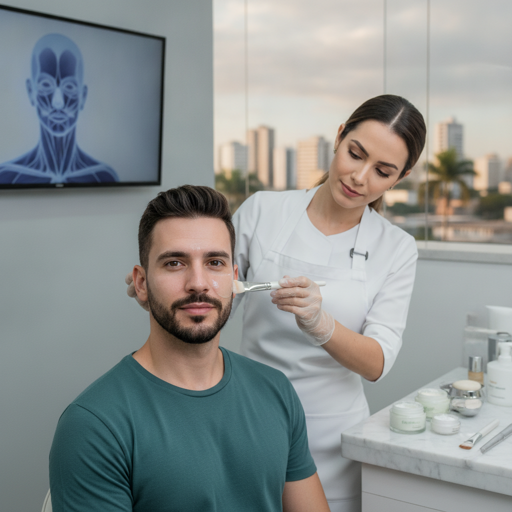 Hidratação Facial Masculina em Goiânia: O Que É e Benefícios