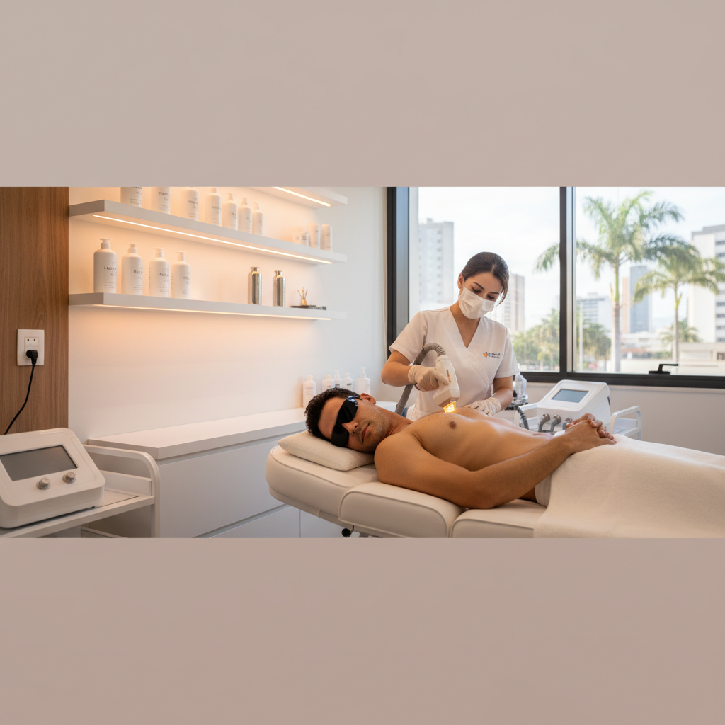 O que é Depilação a Laser Masculina e Como Funciona - Goiânia