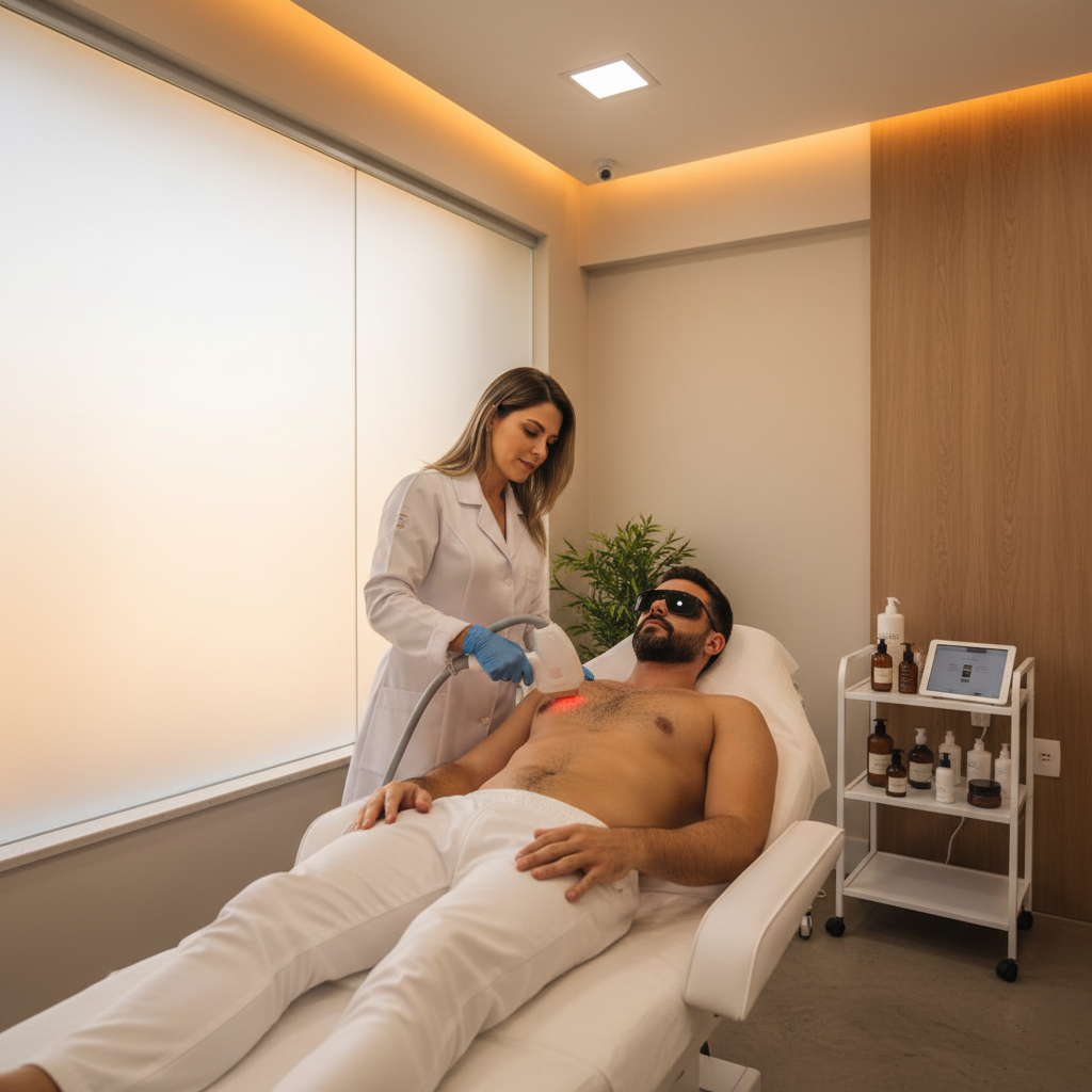 O que é Depilação a Laser Masculina e Como Funciona - Goiânia