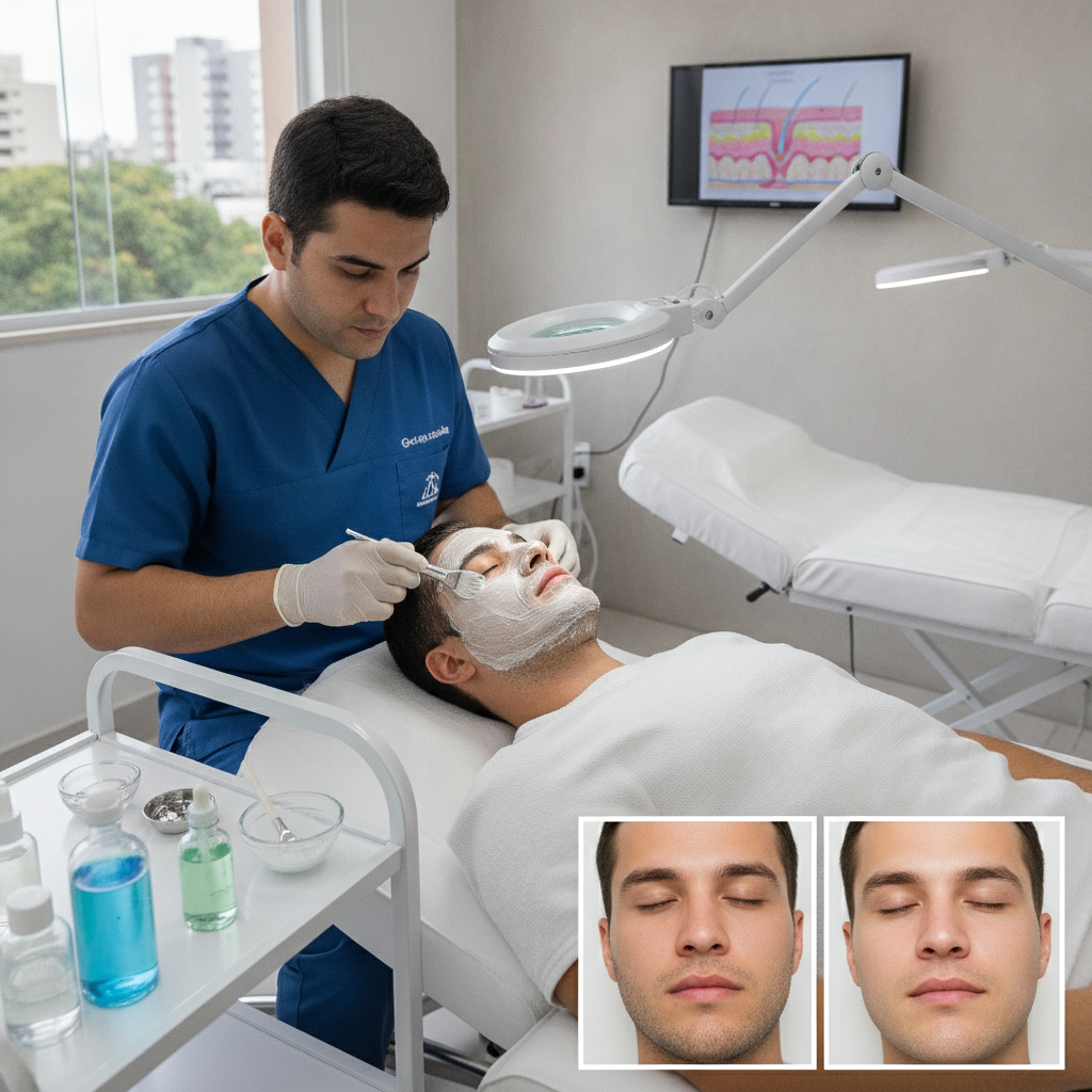 Peeling Masculino em Goiânia: Como Funciona e Vale a Pena?