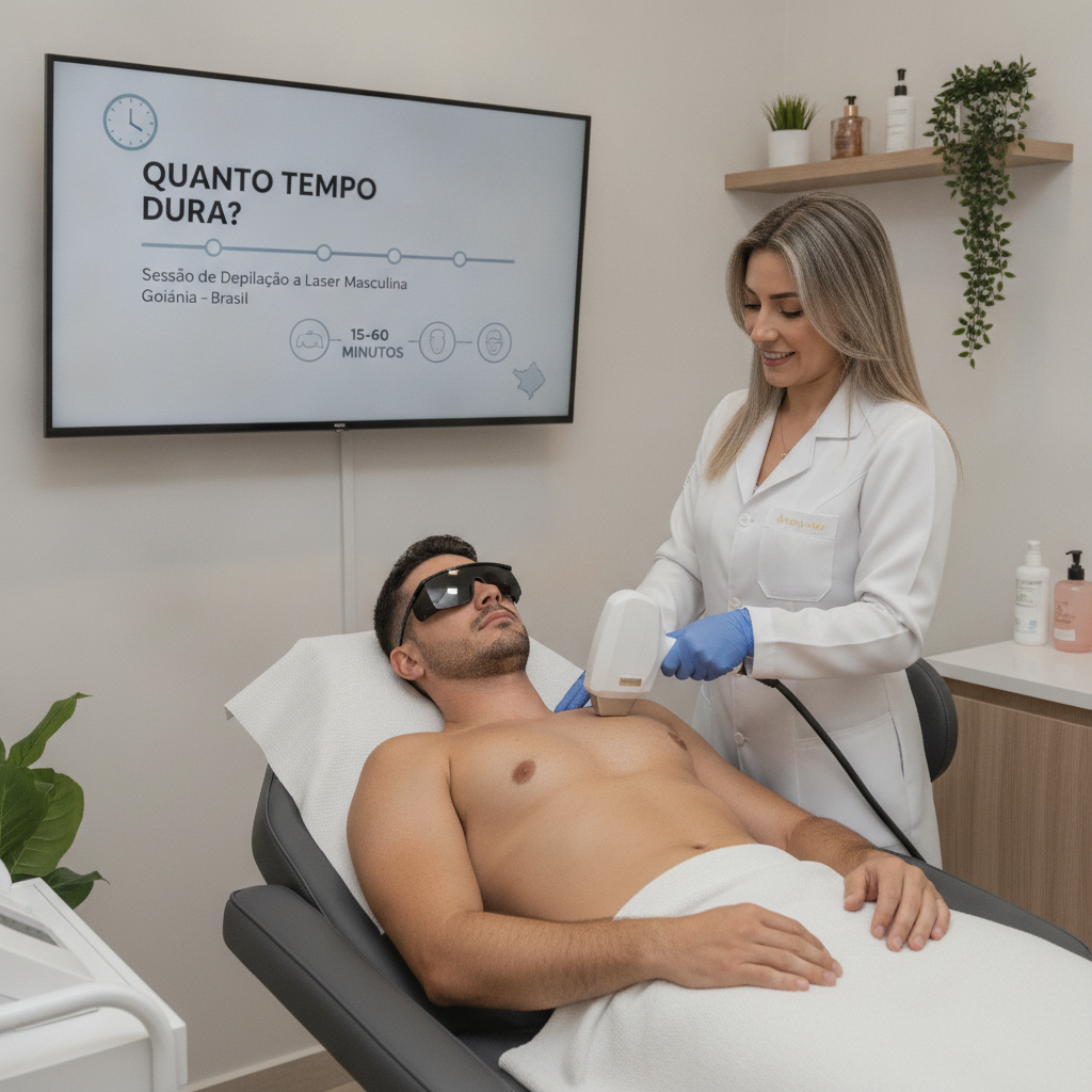 Sessão de Depilação Laser Masculina em Goiânia: Quanto Tempo Leva?