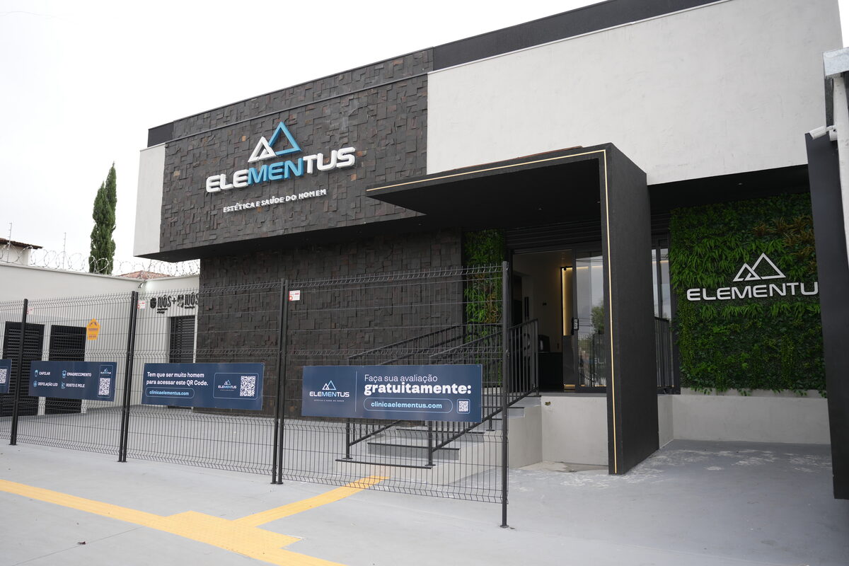 Fachada da Clínica Elementus — Estética Masculina em Goiânia