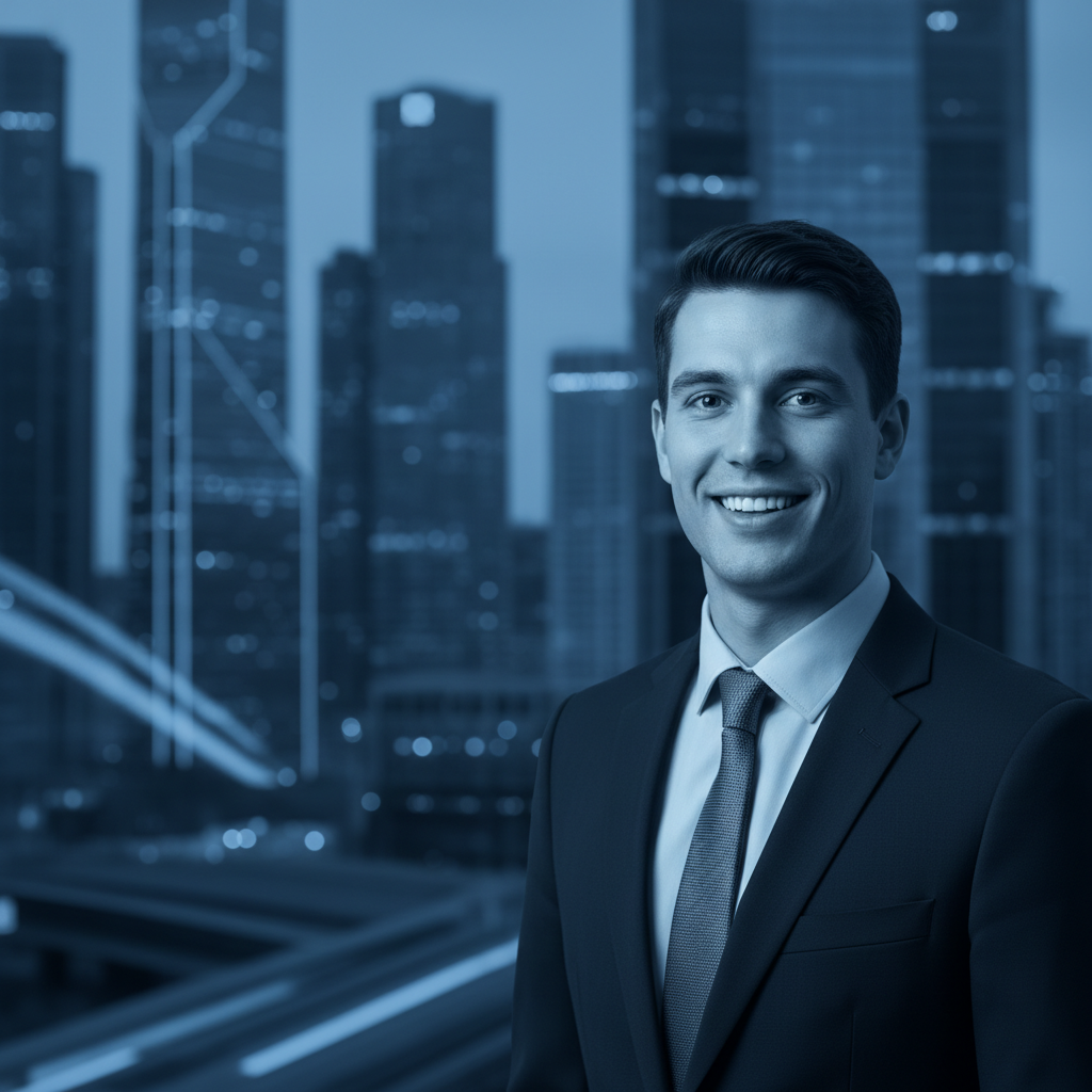 Homem confiante após procedimento estético — Clínica Elementus