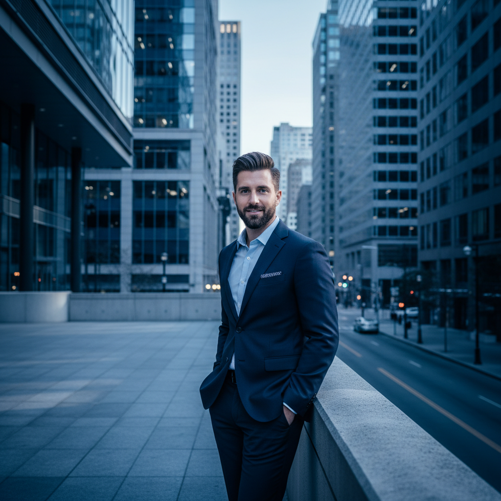 Homem moderno cuidando da aparência — estética masculina em alta