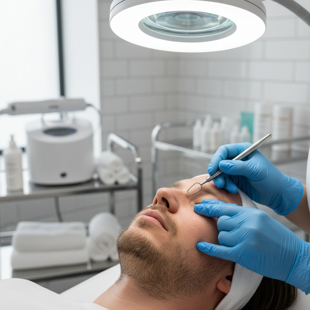 Limpeza de pele profissional masculina — Clínica Elementus Goiânia